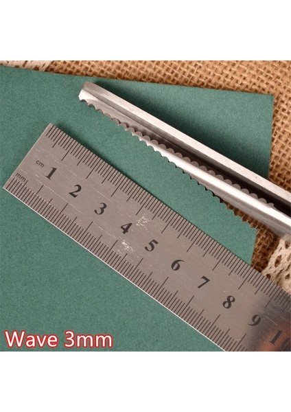 Dalga 3mm Stili 23.5cm Oya Makası Saplı Profesyonel Paslanmaz Çelik Terzilik Dikiş El Sanatları Veya Zig Zag Kumaş Dekoratif Kenar Aracı (Yurt Dışından)