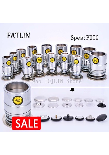 Alet Stili Kumaş Kaplı Düğme Kalıp 16L-60L Pres Kalıp Montaj Kalıp Aracı Yuvarlak Ekmek Şekli Düğme Aksesuarları Diy Putg (Yurt Dışından) fiyatları