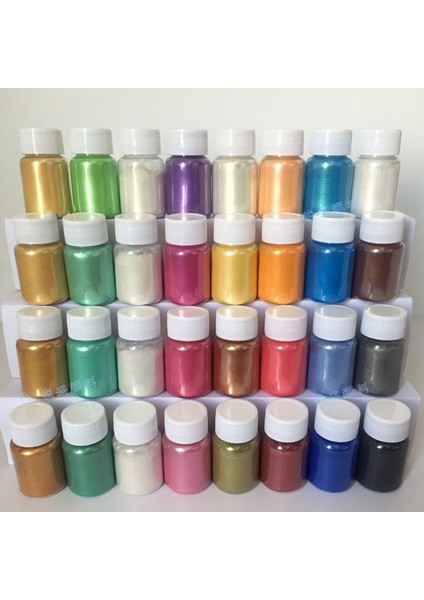 20 Adet Tarzı 30 Renk Mika Tozu Epoksi Reçine Boya Inci Pigment Doğal Mika Mineral Tozu Dıy Glitter Epoksi Kalıp Takı Yapımı Malzemesi (Yurt Dışından)