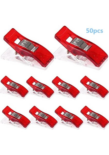 50 Adet Tarzı Çok Renkli Plastik Klipler Kumaş Kelepçeler Konumlandırma Patchwork Hemming Ciltleme Dikiş Araçları Dıy El Sanatları Patchwork Aracı Aksesuarları (Yurt Dışından)