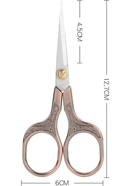 Kırmızı Bakır Tarzı Profesyonel Paslanmaz Çelik Dikiş Ors Vintage Retro Kumaş Kesici Nakış Oya Kuyruk Ipliği Iplik Makası (Yurt Dışından)