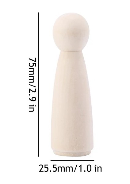 75 mm Kız Stili Ahşap Peg Dolllot Ahşap Bebekler Boyama Dıy Ev Kreş Dekorasyon Kadın Erkek Ahşap Peg Bebekler (Yurt Dışından)
