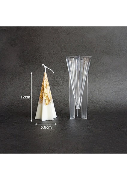 Altıgen Koni Stili Geometrik Mum Silikon Kalıp Diy Aroma Alçı Alçı Kalıp El Yapımı Difüzör Taş Sabun Yapımı Kil Balmumu El Sanatları Ev Süsleme (Yurt Dışından)