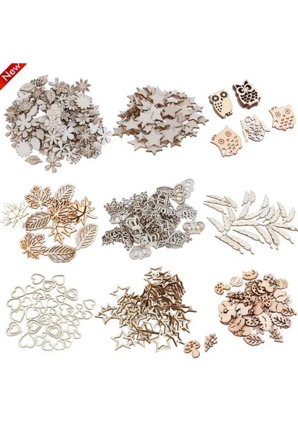 10 Adet Tarzı Adet Ahşap Boş Yıldız Kalp Yaprak Şekli Scrapbooking Bezemeler El Yapımı Ev Düğün Dekorasyon Aksesuar Dıy (Yurt Dışından)