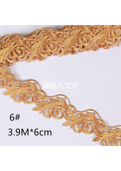 6 Altın Stil 4 Meterlot Cos Kostüm Nakış Dantel Trim Altın Gümüş 3.5cm Sahne Performansı Elbise Diy Aplike Yama Kumaş Aksesuarları (Yurt Dışından)