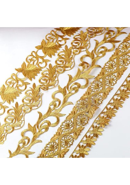 6 Altın Stil 4 Meterlot Cos Kostüm Nakış Dantel Trim Altın Gümüş 3.5cm Sahne Performansı Elbise Diy Aplike Yama Kumaş Aksesuarları (Yurt Dışından) fiyatları