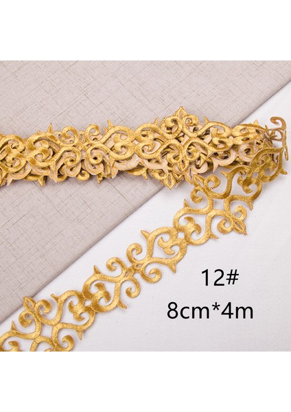 6 Altın Stil 4 Meterlot Cos Kostüm Nakış Dantel Trim Altın Gümüş 3.5cm Sahne Performansı Elbise Diy Aplike Yama Kumaş Aksesuarları (Yurt Dışından) indirimleri