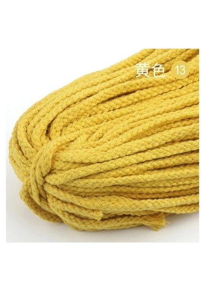 No.13 Tarzı Olorful Pamuk Kordon Doğal Bej Bükülmüş Kordon Halat Craft Makrome Dize Diy Ev Dekoratif Örgülü Malzeme 5mm * 100YARD (Yurt Dışından)