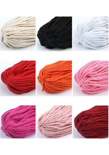 No.13 Tarzı Olorful Pamuk Kordon Doğal Bej Bükülmüş Kordon Halat Craft Makrome Dize Diy Ev Dekoratif Örgülü Malzeme 5mm * 100YARD (Yurt Dışından) fiyatları