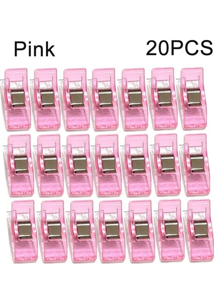Pembe 20 Adet Tarzı Adet Dikiş Klipsleri Plastik Klipsler Kapitone Crafting Crocheting Örgü Güvenlik Klipleri Renkli Dikiş Bağlama Klipsi Aletler Erişim (Yurt Dışından)
