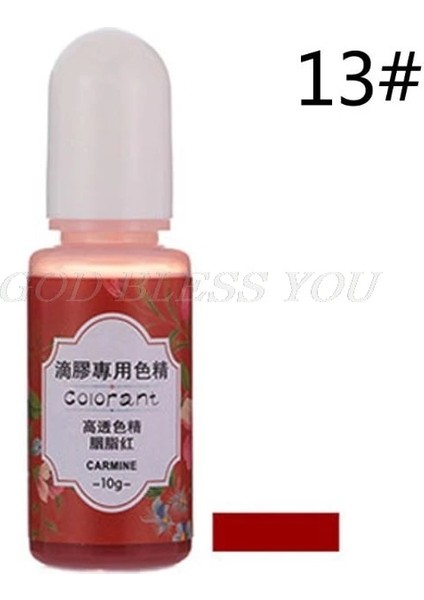 No.13 Tarzı 13 Renk Epoksi Uv Reçine Boyama Boyası Sıvı Epoksi Pigment Reçine Renklendirici Solma DIRENCI10ML Yarı Saydam (Yurt Dışından)
