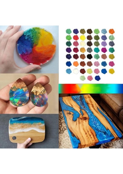 4 Adet-Kırmızı Tarzı 4 Colorsset Aurora Reçine Doğal Mika Tozu Epoksi Reçine Boya Inci Pigment Dıy Takı Yapımı Sabun Mum Yapımı Pigment Kiti (Yurt Dışından)
