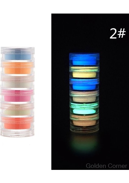No.2 Tarzı Karanlık Alay Aydınlık Toz Uv Reçine Epoksi Takı Yapımı 54DC Glow (Yurt Dışından)
