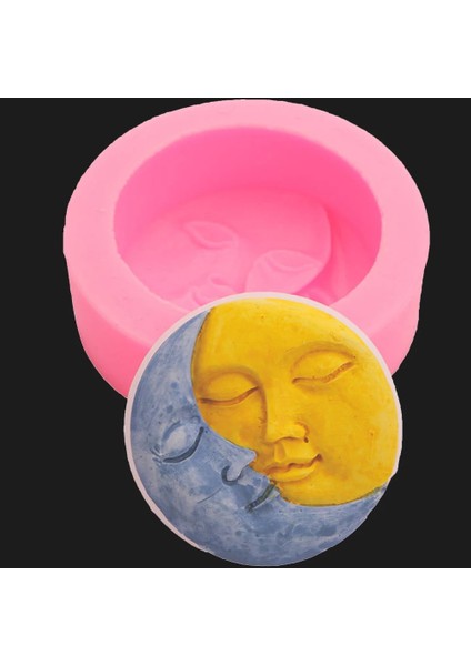 No.2 Tarzı Mum Silikon Kalıp Dıy Ay Aşk Güneş Yüz Şekli Ev Süs Sabun Beton Uv Reçine Kalıp El Yapımı Zanaat Kalıp Yapma Aracı (Yurt Dışından)