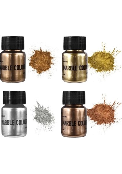 5-8g Gümüş Tarzı 15G Epoksi Reçine Renklendirici Glitter Mermer Metalik Pigment Ayna Metal Doku Inci Tozu Reçine Kalıp Boya Takı Yapımı (Yurt Dışından)