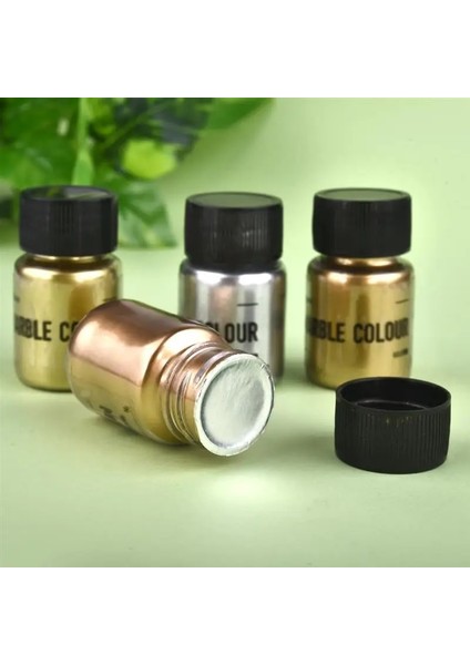 5-8g Gümüş Tarzı 15G Epoksi Reçine Renklendirici Glitter Mermer Metalik Pigment Ayna Metal Doku Inci Tozu Reçine Kalıp Boya Takı Yapımı (Yurt Dışından)