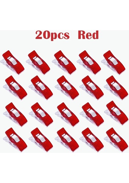 Kırmızı Stil Dailylike Olorful Dikiş Klipleri Dıy Ev Plastik Giysi Klipleri Fotoğraf Kağıdı ve Dikiş Patchwork Aracı (Yurt Dışından)