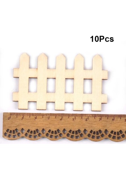 75MM 10 Adet Stil Adet Çit Şekli Ahşap Dilimleri El Sanatları Malzemeleri Dıy Scrapbookings Bitmemiş Ahşap Süslemeleri Ev El Yapımı Süsler (Yurt Dışından)
