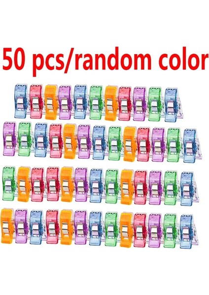No.50 Stili Dikiş Klipsleri Yeni Plastik Kelepçeler Kapitone Crafting Crocheting Örgü Güvenlik Klipsleri Çeşitli Renkler Bağlama Klipsleri Kağıt (Yurt Dışından)