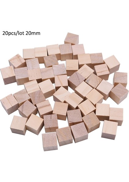 20 Adet 20MM Küp Stili Doğal Ahşap Mini Aşk Heartstarround Şekil Düğün Masa Dağılım Dekor Bitmemiş Ahşap El Sanatları Dıy Düğün Süsleri Hediye (Yurt Dışından)