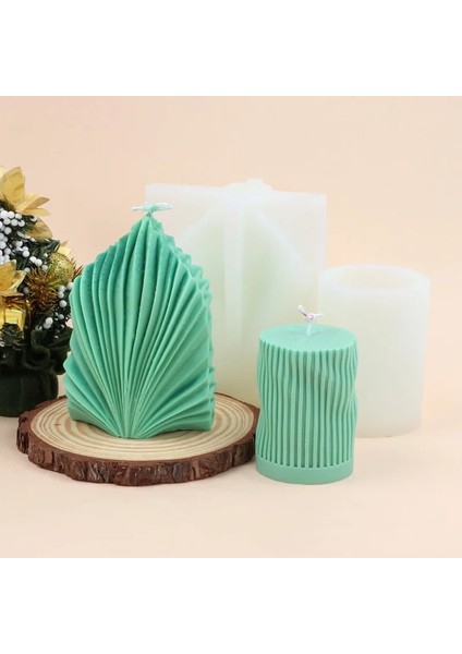 No.7 Tarzı 3D Tarak Mum Kalıbı Geometrik Çizgi Benzeri Silikon Kalıp Dıy Büyük Tarak Mum Kalıbı El Yapımı Sabun Kalıp Mum Yapımı Malzemeleri (Yurt Dışından)