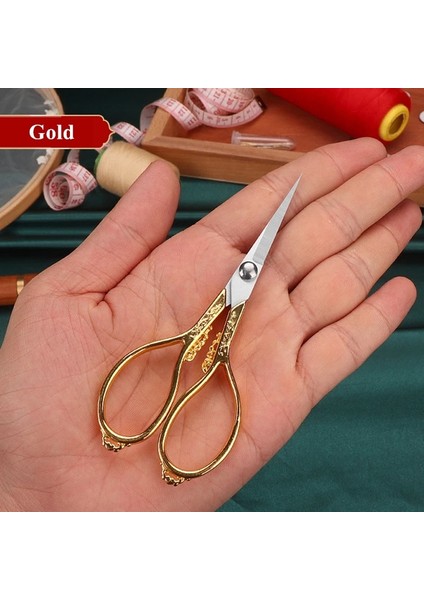 Altın Tarzı Vintage Ors Dikiş Kumaş Nakış El Sanatları Kesici Antika Balıkçılık Kesici Retro Çapraz Dikiş Kuyruk Iplik Aracı (Yurt Dışından)