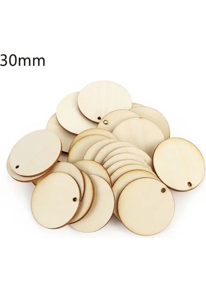 30 mm Tarzı Lot Yuvarlak Şekil El Yapımı Ahşap Parça Asılı Kolye Doğal Ahşap Süsleme Scrapbooking Ahşap Dıy El Sanatları Ev Dekorasyonu (Yurt Dışından)