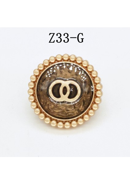 Z33-G Stili 23MM Metal Düğmeler Boyalı Logo Üst Düzey Moda Giyim Rüzgarlık Takım Elbise Kazak Ceket Ev Dıy Dikiş Malzemeleri (Yurt Dışından)