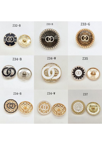 Z33-G Stili 23MM Metal Düğmeler Boyalı Logo Üst Düzey Moda Giyim Rüzgarlık Takım Elbise Kazak Ceket Ev Dıy Dikiş Malzemeleri (Yurt Dışından) fırsatları