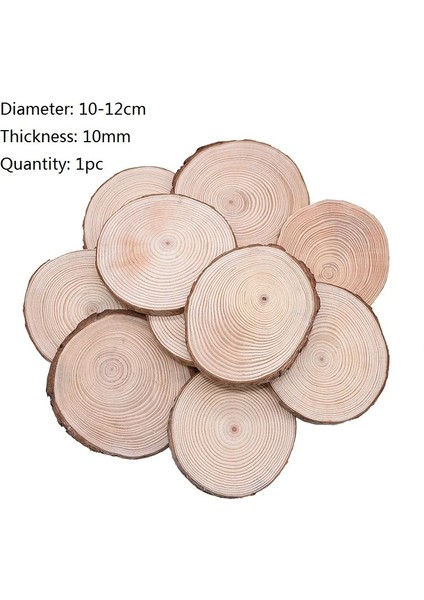 Stil A-1pc 10-12CM Stili Adet Doğal Ağaç Kabuğu ile Yuvarlak Ahşap Dilimleri Bitmemiş Çam Daire Ahşap Süsler Düğün Parti Dıy Boyama Ahşap El Sanatları (Yurt Dışından)