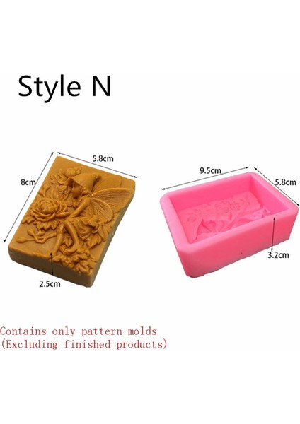 N-Melek Kız 4 Tarzı Yeni Yapışmaz Silikon Kalıp 3D Silikon Sabun Kalıp Dıy Kedi Balık El Sanatları Sanat Silikon Sabun Kalıp Craft Kalıp Dıy El Yapımı Sabun Kalıp (Yurt Dışından)