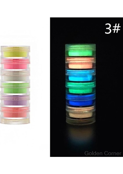 No.3 Tarzı Karanlık Alay Aydınlık Toz Uv Reçine Epoksi Takı Yapımı 54DC Glow (Yurt Dışından)