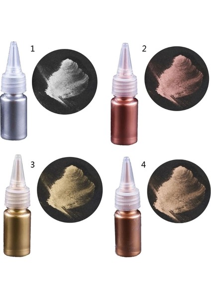 4 Adeta Tarzı 5 Renk Dıy Mermer Metalik Pigment Reçine Toz Kiti Epoksi Reçine Renklendirici Zanaat Kristal Kalıp Sabun Yapımı (Yurt Dışından)