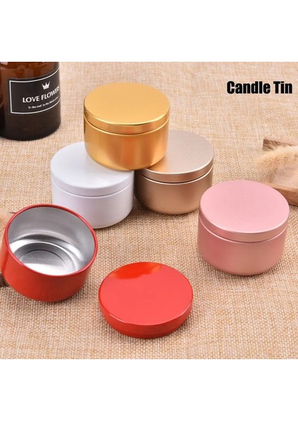 Açık Sarı Stil Andle Teneke Seyahat Tenekeleri Yuvarlak Metal Tenekeler Mum Kapları Mum Kavanozları (Yurt Dışından) modelleri
