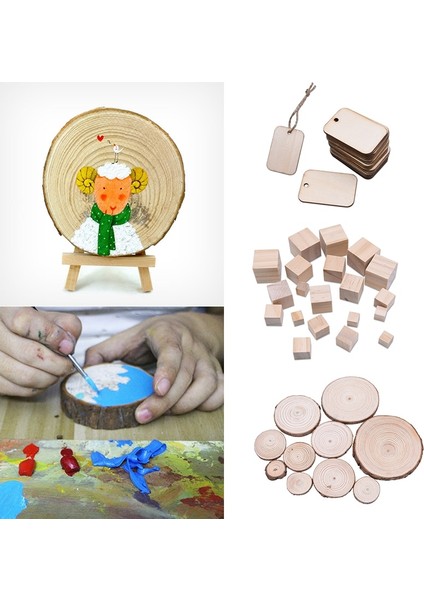 R01-25 Adet Tarzı Bitmemiş Ahşap Yuvarlak Kalp Ahşap Etiket Doğal Ahşap Dilim El Yapımı Ahşap El Sanatları Dıy Ahşap Boyama Ev Asılı Dekorasyon Için (Yurt Dışından)