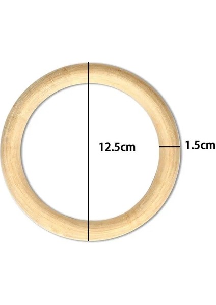 1 Adet-12.5cm-1.5cm Tarzı 13 Boyut Doğal Ahşap Daire Dıy El Sanatları Takı Yapımı Için Bebek Diş Çıkarma Ahşap Yüzük Çocuklar Oyuncak Süsler Aksesuarları (Yurt Dışından)