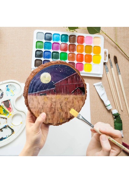 14-16CM 1 Adet Stil Kalın Dıy Craft Bitmemiş Ahşap Çemberler Doğal Çam Yuvarlak Ahşap Dilimleri Ağaç Kabuğu ile Sanat Noel Orna Için Günlük Diskler (Yurt Dışından)