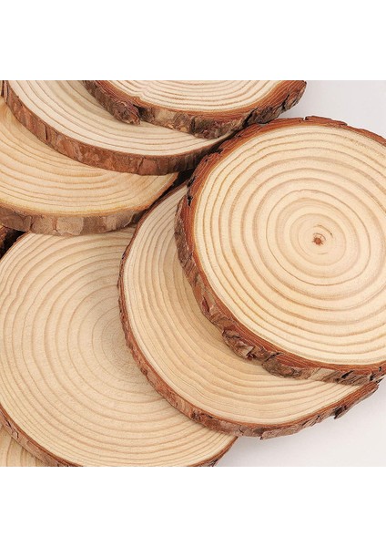 14-16CM 1 Adet Stil Kalın Dıy Craft Bitmemiş Ahşap Çemberler Doğal Çam Yuvarlak Ahşap Dilimleri Ağaç Kabuğu ile Sanat Noel Orna Için Günlük Diskler (Yurt Dışından)