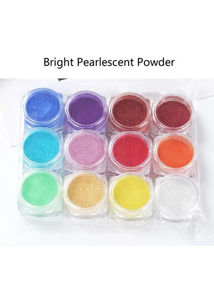 No.1 Tarzı 12 Renk Mika Tozu Epoksi Reçine Boya Inci Pigment Doğal Mika Mineral Tozu (Yurt Dışından)