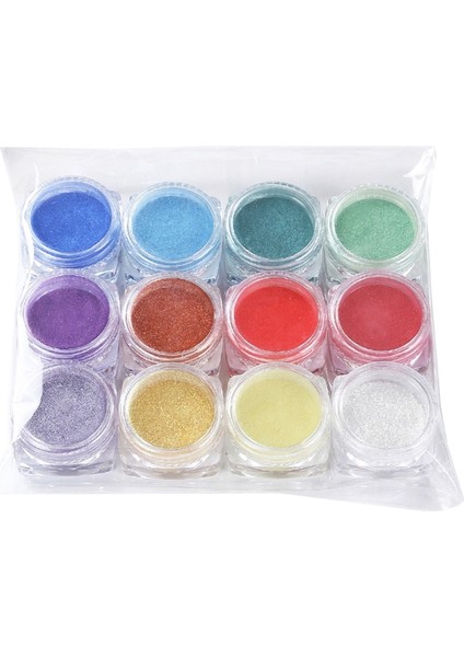 No.1 Tarzı 12 Renk Mika Tozu Epoksi Reçine Boya Inci Pigment Doğal Mika Mineral Tozu (Yurt Dışından)