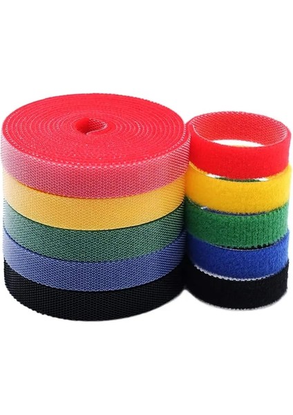 Kırmızı 15MM 5metre Stili 5 Metre 5 Metreroll mm Yeniden Kullanılabilir Velcros Kayış Kablo Bağı Naylon (Yurt Dışından) fiyatları