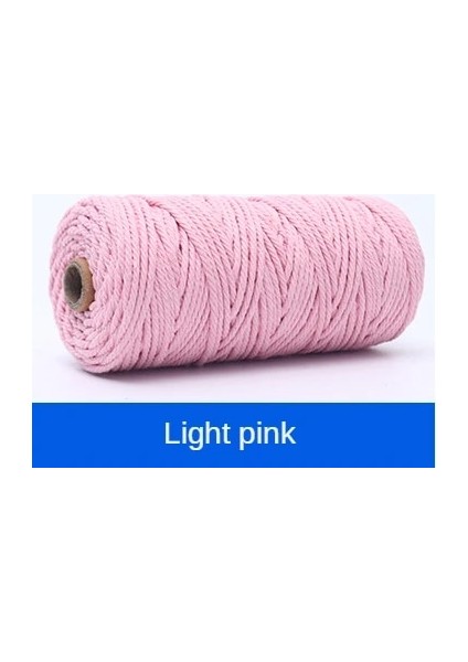 Açık Pembe Tarzı 2mm El Yapımı Halat 100% Pamuk Halat Renkli Sicim Makrome Kordon Dize Parti Düğün Dekorasyon Aksesuar Dıy Kordon Için (Yurt Dışından)