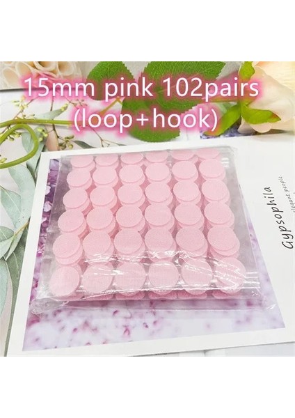 Açık Pembe 102 Çift Stili 100 Pairs Renkli Yapışkanlı Raptiye Bant Nokta Kanca ve Döngüler Sihirli Etiket Yuvarlak Güçlü Velcro Kendinden Yapışkanlı Çift Kilit Bant (Yurt Dışından)