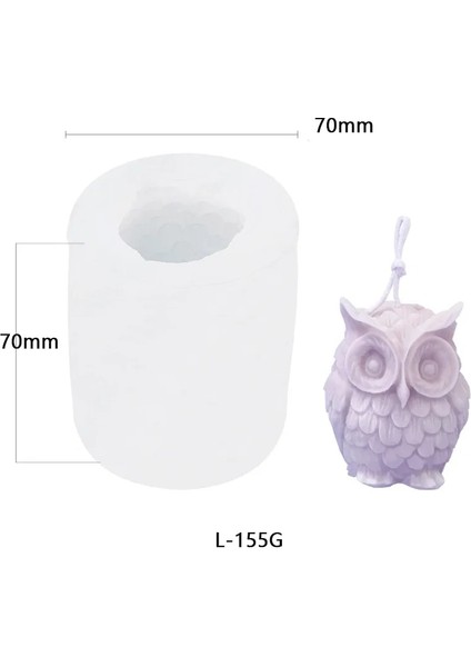 Baykuş-A-L Tarzı 3D Baykuş Mum Kalıpları Mum Yapımı Için Silikon Kalıp Dıy El Yapımı Reçine Kalıpları Alçı Balmumu Araçları Için Mum Yapımı Malzemeleri (Yurt Dışından)