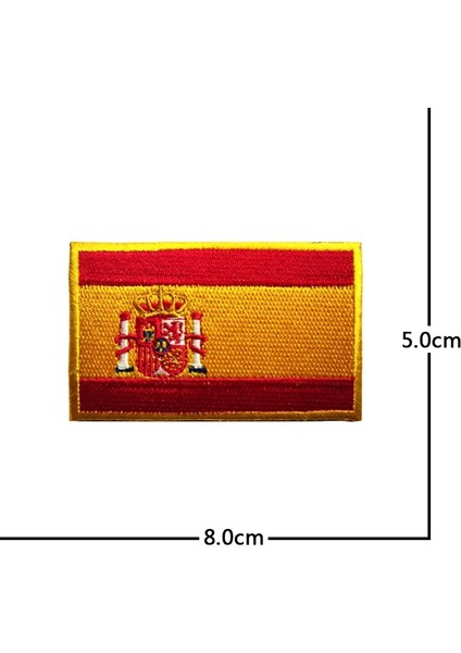A65-2 Stili Ispanya Bayrağı Boğa Güreşi Kafatası Velcro Yamalar Işlemeli Rozet Kanca Döngü Kol Bandı 3D Ceket Askısı Sırt Çantası Çıkartmalar (Yurt Dışından)