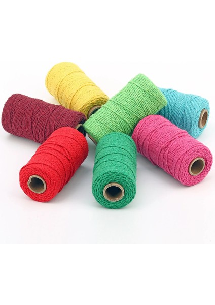 Renk 14 Tarzı 2mm Halat Bükülmüş Kordon % 100% Pamuk Halat Renkli Sicim Fil Makrome Kordon Dize Iplik Parti Düğün Dekorasyon Aksesuarı Dıy Kordon (Yurt Dışından) fırsatları