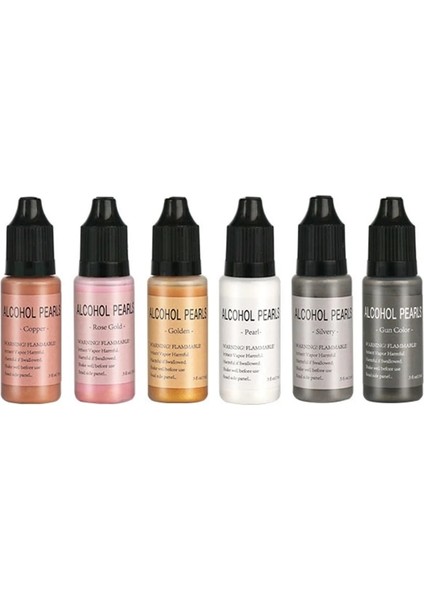 Rk Tarzı Metalik Alkol Pigment Reçine Boya Alkol Bazlı Mürekkep Konsantre Boya Epoksi Reçine Renklendirici Reçine Döküm El Sanatları 15ML (Yurt Dışından)