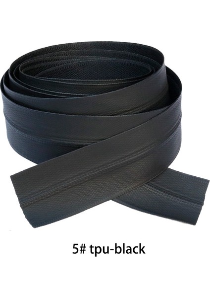 No.5 Tpu-Siyah Stil Gosterildigi Gibi Meetee 2 Metre 3 # 5 # Naylon Bobin Su Geçirmez Fermuar Renk Kodlu Kaydırıcı ile Ters Zip Dıy Konfeksiyon Açık Çanta Dikiş (Yurt Dışından)
