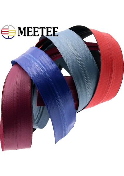 No.5 Tpu-Siyah Stil Gosterildigi Gibi Meetee 2 Metre 3 # 5 # Naylon Bobin Su Geçirmez Fermuar Renk Kodlu Kaydırıcı ile Ters Zip Dıy Konfeksiyon Açık Çanta Dikiş (Yurt Dışından) fiyatları