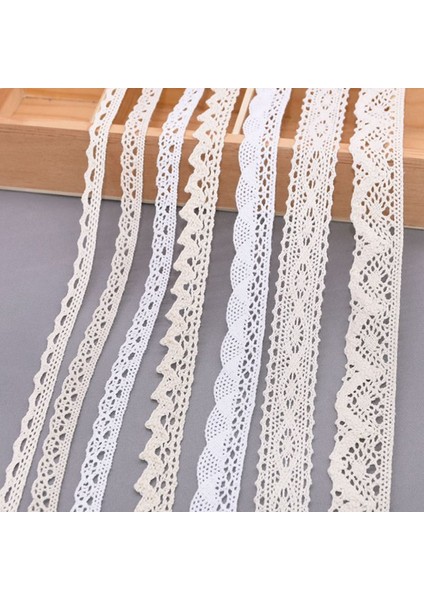 15-Genişlik 1cm Tarzı 10 Yard Metre Beyaz Pamuk Işlemeli Dantel Trim Şeritler Kumaş Dıy El Yapımı Zanaat Elbise Dikiş Aksesuarları Malzemeleri (Yurt Dışından)
